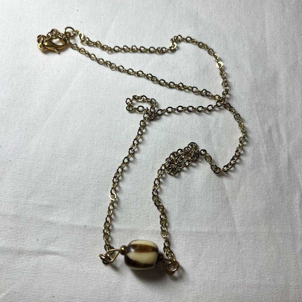 Elegant Handmade  African Bead Chain Necklace - Picture 3 of 3